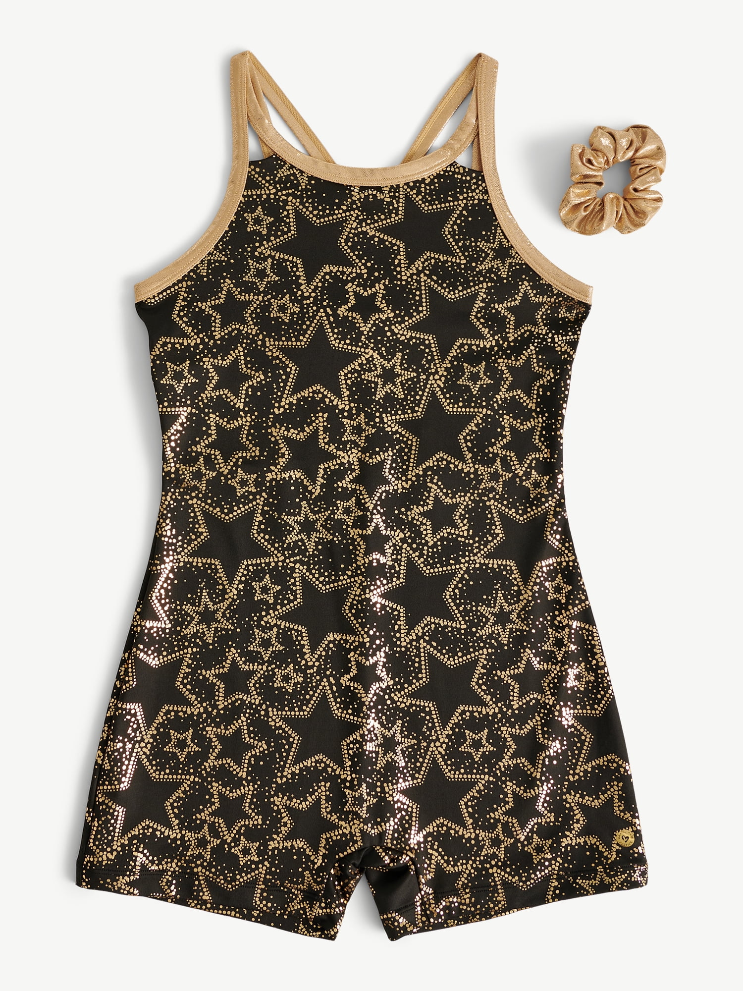 Justice Girls' Foil Stars Print Biketard, Sizes XS-XL