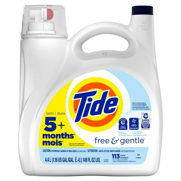 2X - Tide Free Gentle HE Compatible Liquid Laundry Detergent Soap - 149 fl oz