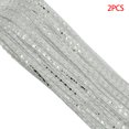thumbnail image 1 of 2 Pieces Decorative Door String Curtain Wall Panel Fringe Window Home Room Divider Blind Tassel Screen,White, 1 of 9