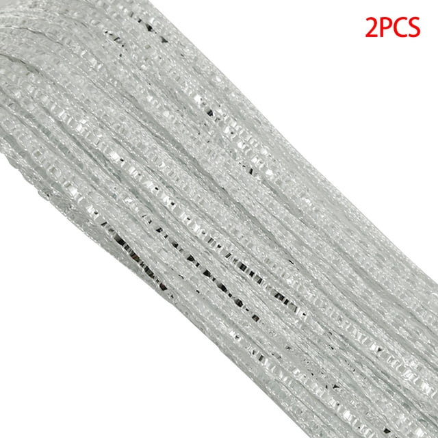 2 Pieces Decorative Door String Curtain Wall Panel Fringe Window Home Room Divider Blind Tassel Screen,White
