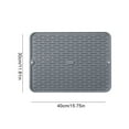 thumbnail image 2 of Silicone Tableware Drying Mat Drainage Mat Kitchen Tableware Water Filtration Mat Water Cup Water Control Mat Multi-functional Heat Insulation Mat, 2 of 10