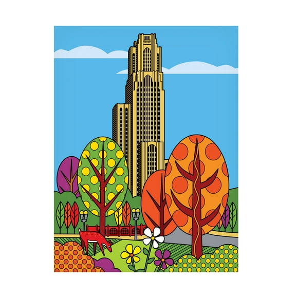 Ron Magnes 'Cathedral Of Learning Pittsburgh' Canvas Art