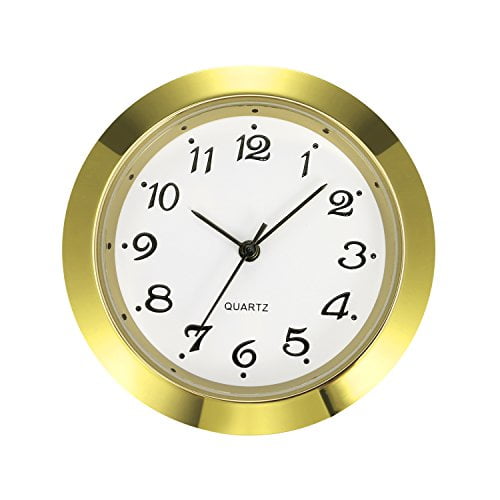 Mudder 1 7 16 Inch 36 Mm Clock Insert Fit Diameter 1 3 8 Inch 35 Mm Hole Arabic Numerals Gold Bezel Walmart Com Walmart Com