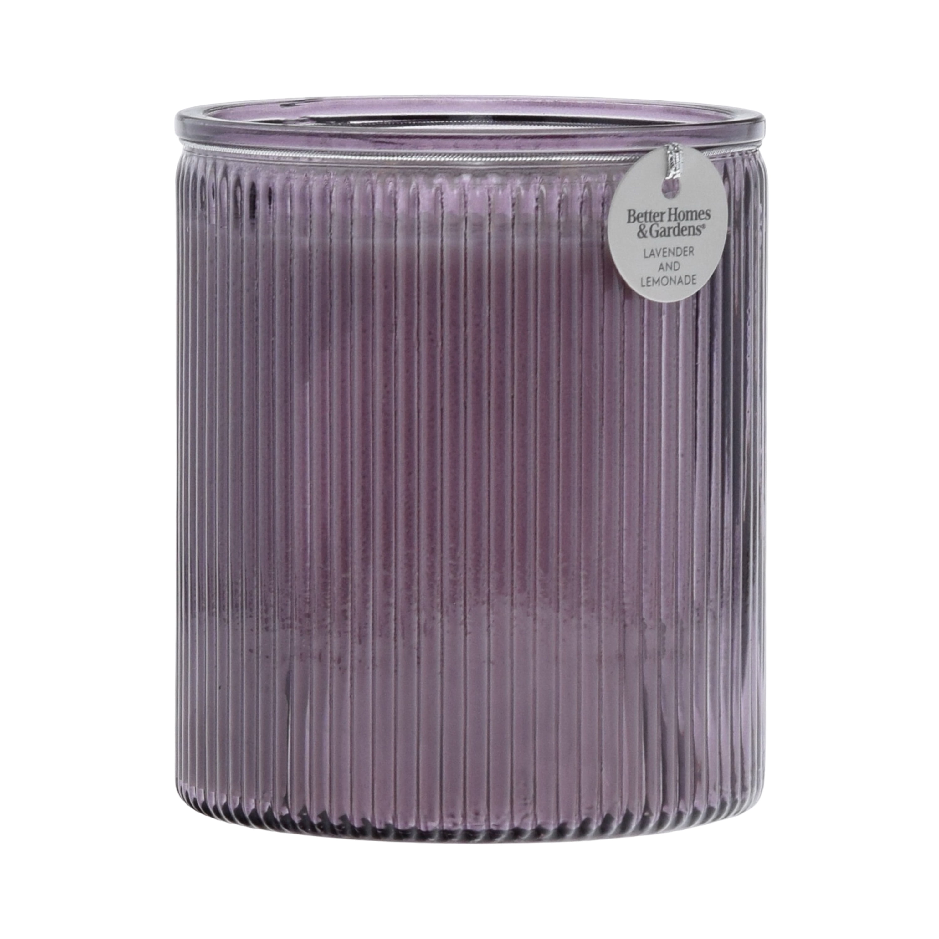 Better Homes & Gardens Lavender and Lemonade Scented 2-Wick 17.1oz Ribbed Jar Candle