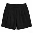 thumbnail image 6 of Avirosel Women's Casual High Waisted Shorts with Pleated Front, Soft Textured Fabric, Functional Side Pockets, Perfect for Summer Beachwear and Everyday Outfits, 6 of 8