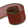 thumbnail image 1 of Papillon Ribbon & Bow R096921-64-0260-GGRN 2.5 in. 10 Yards Burlap Ribbon, Red, 1 of 1
