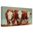 thumbnail image 2 of Trademark Fine Art 'Three of a Kind Cows' Canvas Art by Carolyne Hawley, 2 of 4