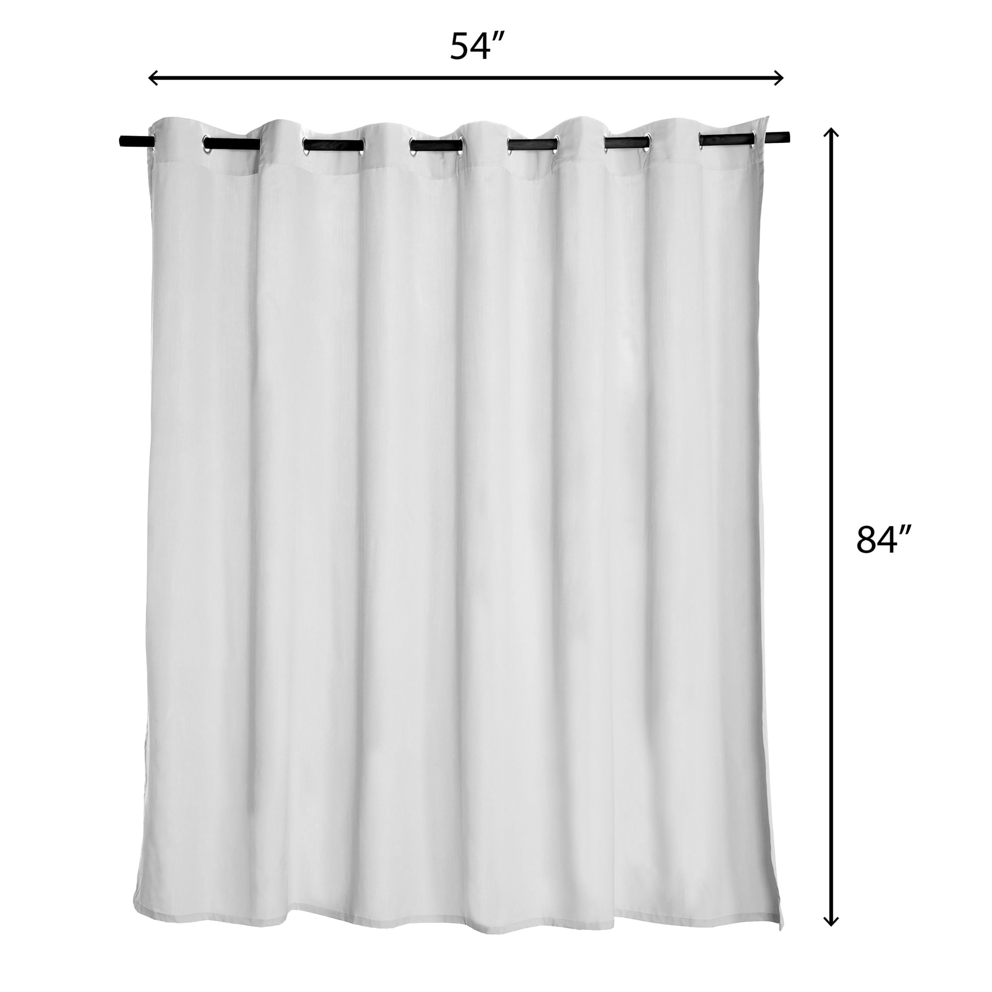 Jordan Manufacturing 54" x 84" Admiral Navy Solid Grommet Semi-sheer Outdoor Curtain Panel