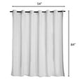 thumbnail image 4 of Jordan Manufacturing 54" x 84" Black Solid Grommet Semi-sheer Outdoor Curtain Panel (2 Pack), 4 of 8
