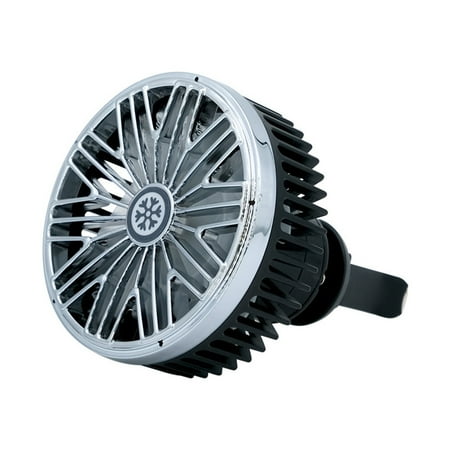 

Papaba Car Fan USB Electric Car Auto Air Vent Clip Outlet Fan Mini LED Light 7 Blade Air Cooler