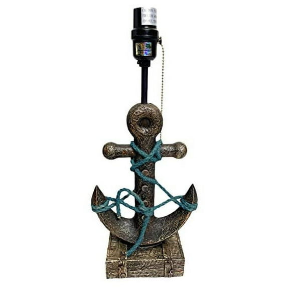 Urbalabs Anchor Beach Lamp Nautical Lamps Coastal Ship Beach Decor Anchor Sea End Table Standing Table Lamp Nightstands Living Room End Tables Lamps for Bedrooms Office Lamp Only (Anchor Lamp)
