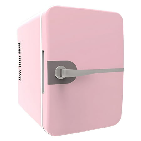 HIBIBUD Mini Fridge 6L Mini Fridge With Freezer Energy Saving Low Noise Small Refrigerator For Beauty&Makeup Dorm Office And Car Small Refrigerator With Freezer White