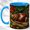 Blue, variant on Stained Glass Snail Coffee Mug, Garden Animal Mug, Ceramic 11 oz