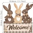 thumbnail image 3 of HOARBOEG 2025 Easter Bunny Wooden Door Hanger Spring Decoration Floral Pattern Front Door Sign For Home Party Festive Holiday Decor, 3 of 5