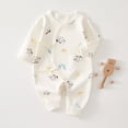 thumbnail image 2 of Bovxnpu Newborn Bodysuits Baby Wrap Romper Long Sleeve Snap Closure Cotton Bodysuit Infant Outfits, 2 of 7