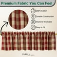 thumbnail image 2 of Park Designs Buffalo Check Valance 14''L x 72''W - Garnet & Tan, 2 of 5