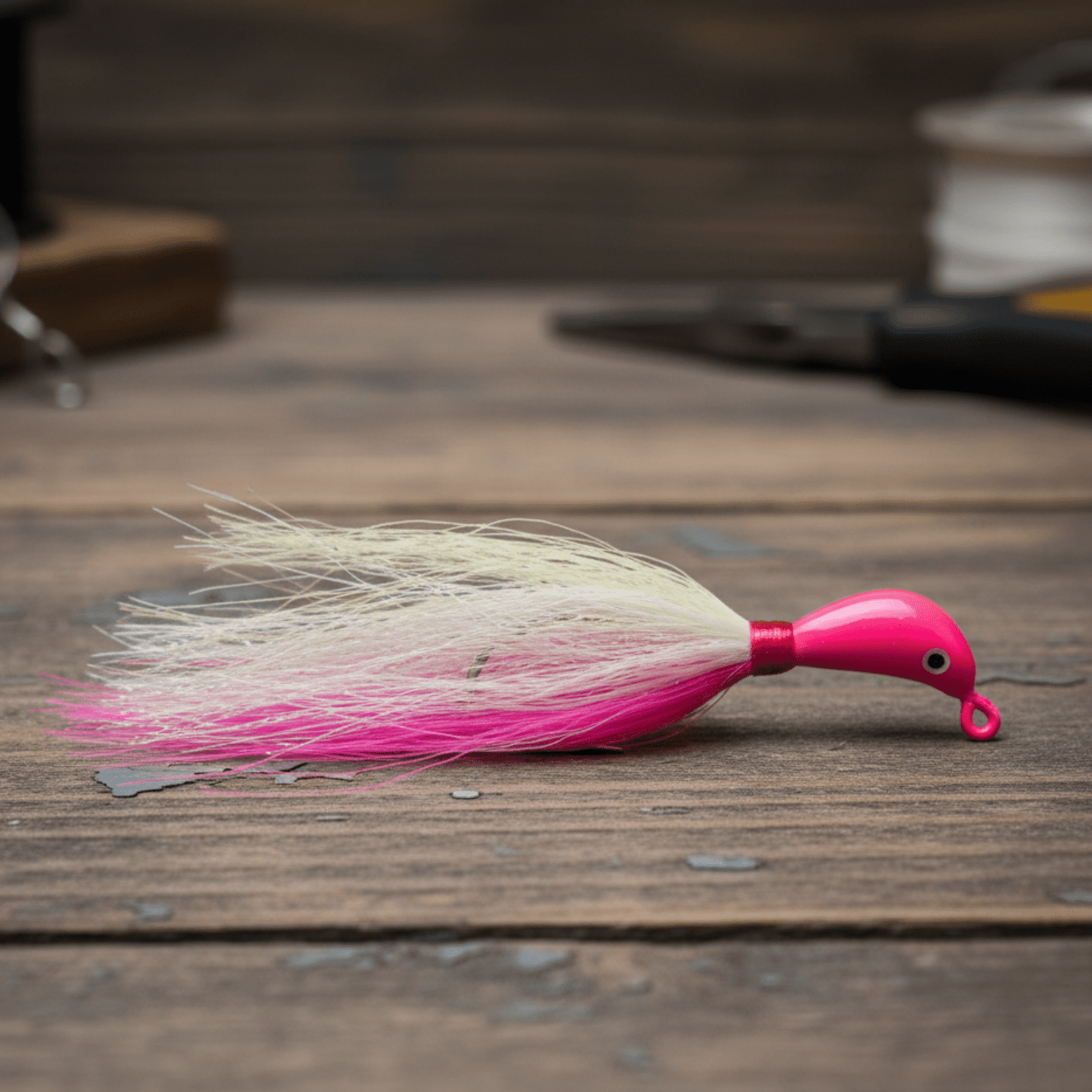 Buccaneer Saltwater Skimmer Jig Fishing Lure 1/4 oz Pink and White