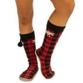 thumbnail image 2 of LazyOne Knitted Slipper Socks for Women, Cute Women's Clothing (Moose Plaid, S/M), 2 of 7