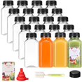 thumbnail image 1 of Botellas de zumo SUPERLELE, 20 unidades, 240 ml, de plástico con tapas, reutilizables, 1 of 6