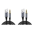 thumbnail image 2 of YWIYIUD 1PC Practical USB To 3.5mm Audio Aux Cable USB To 3.5mm Audio Male To Male Stereo Intelligent Noise Reduction and Interferences Resistance for Headphones Speaker and Laptop, 2 of 2