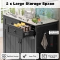 thumbnail image 6 of Aquarium Stand for 40-50 Gallon Fish Tank Heavy Duty Metal with Power Outlets & Storage Cabinet, Akaber Turtle Tank Reptile Terrarium Stand, 660LBS Capacity, 6 of 9