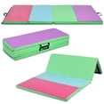 thumbnail image 4 of Gymax 6' x 4' Folding Gymnastics Tumbling Mat Thick Panel Gym Fitness Exercise Mat Multicolor, 4 of 10