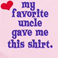 thumbnail image 2 of CafePress - My Favorite Uncle Infant Bodysuit - Baby Light Bodysuit, Size Newborn - 24 Months, 2 of 4