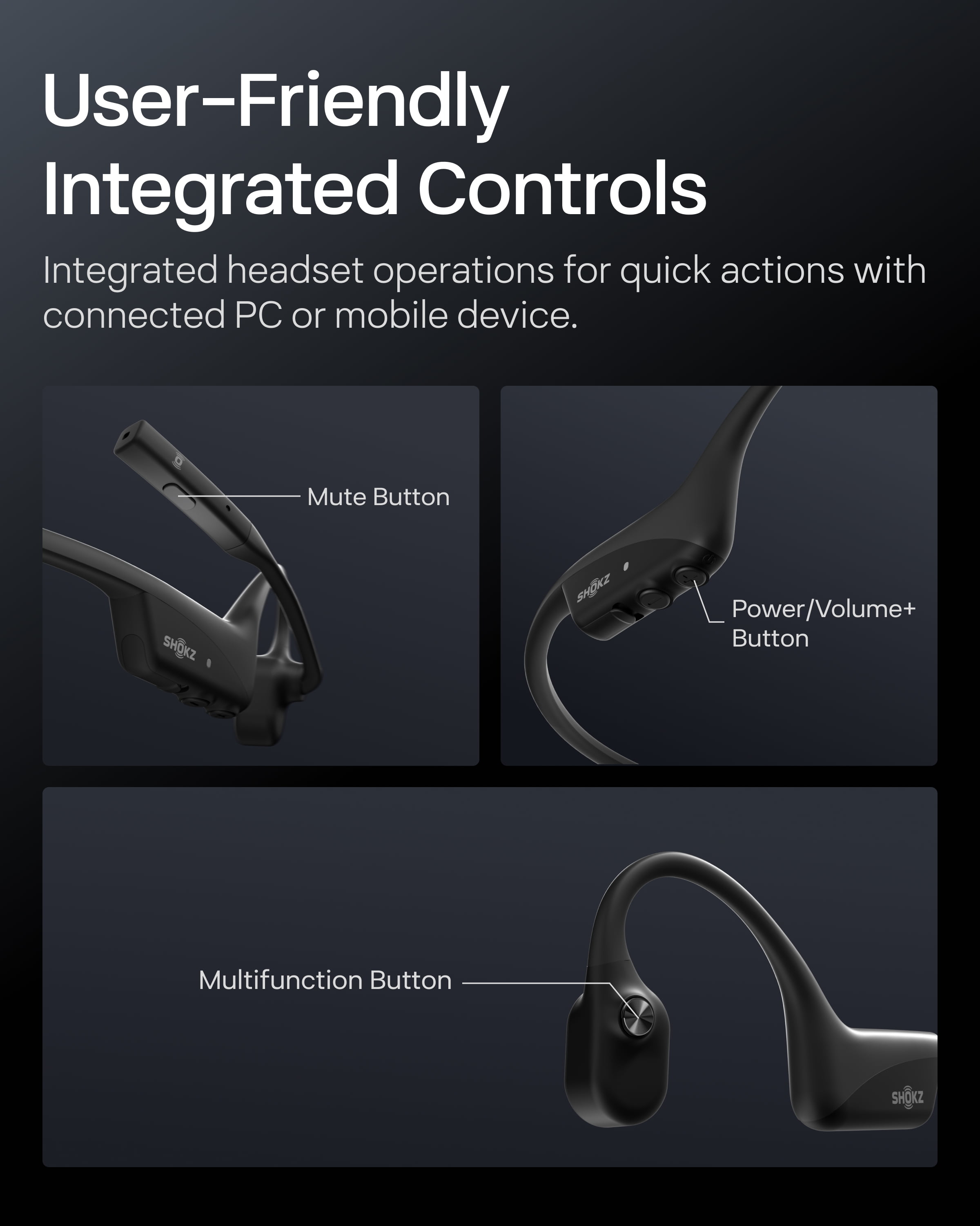 OpenComm2 UC 2025 Upgrade - Open-Ear Wireless Computer Headset