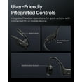thumbnail image 2 of OpenComm2 UC 2025 Upgrade - Open-Ear Wireless Computer Headset with Boom Mic - Bone Conduction Bluetooth Stereo Headphones - USB-C Compatible with PC and Mac - Zoom Certified - with Bookmark, Black, 2 of 10