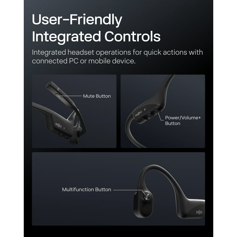 Shokz OpenComm2 UC Wireless Bone Conduction Headset with Boom Mic