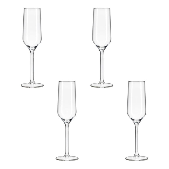 Copas De Champagne Flauta Cristal 4 Pzas 221ml Royal Leerdam blanco