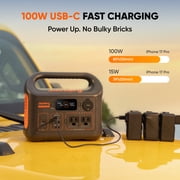 Jackery E300New 290Wh Portable Power Station with 102W 3-Port Fast Charger, 300W LiFePO4 Battery for Camping, Travel & Backup