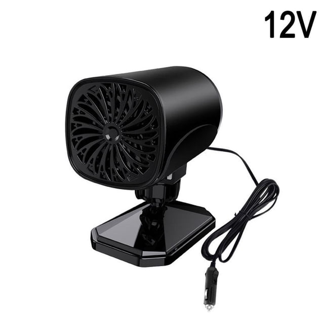 150W Car Heater 12/24V Winter Windshield Defroster Angle Adjustable Heating Lighter Dual Use & Cigarette Cooling