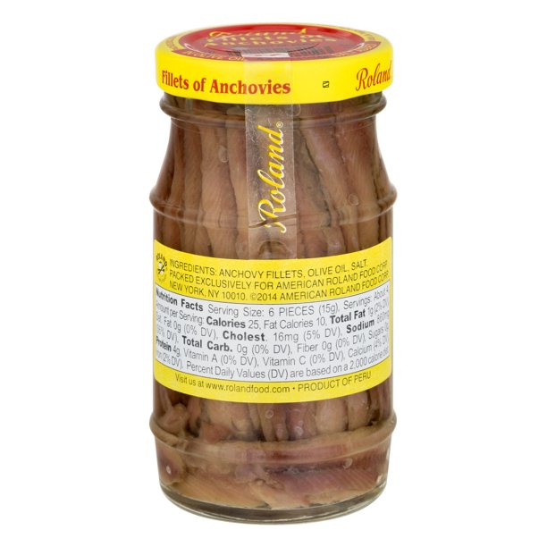 Roland Anchovy Fillets in Olive Oil, 4.2 oz