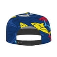 thumbnail image 4 of Daiia Cartoon Shark print Flat Bill Hats Flat Brim Trucker Cap Baseball Cap Adjustable Classic Low Profile Hat Unconstructed Plain Cap, 4 of 9
