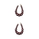 thumbnail image 2 of Collar largo Jumpingount Gargantilla Vintage de cadena gruesa Vino rojo 2piezas, 2 of 6