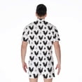 thumbnail image 2 of Polka Dot Rooster Pattern Short Sleeve Men'S Rompers, Dots Casual Summer Jumpsuits Outfit, 2 of 4