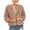 Khaki, variant on Tejiojio Jackets Women Plus Size Short Faux-Fur' Coat Warm Furry Jacket Long Sleeve Outerwear