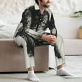 thumbnail image 7 of Picia Double Exposure Cat Forest Pattern Men’s Long-Sleeve Sleepwear Set - Soft 2-Piece Loungewear with Pockets, Comfy PJs for Relaxing Nights-Large, 7 of 7