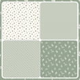 thumbnail image 3 of Sage Green Wrapping Paper 4 Rolls Gift Wrapping Paper with Stripe Polka Dot Check Beige Leaves Design for Baby Shower Wedding Birthday Spring Easter Decor - 17 x 120 in(10ft) Per Roll, 3 of 4