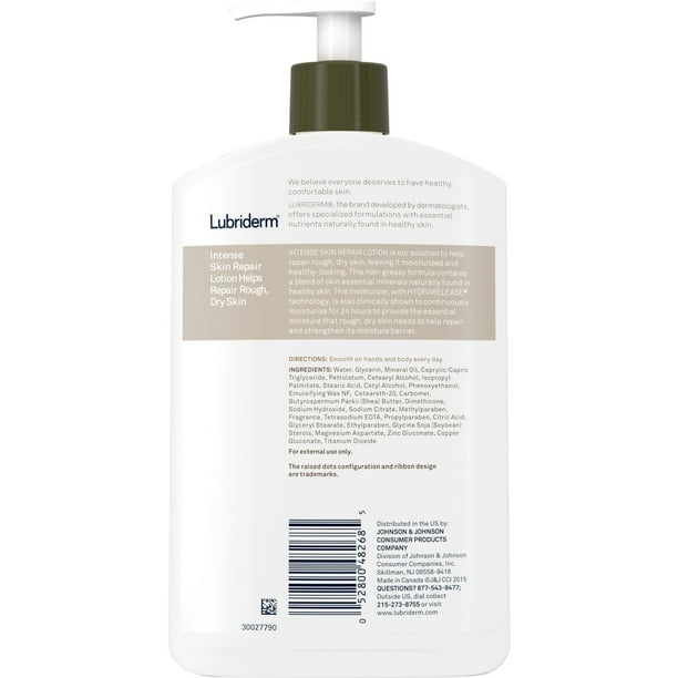 Lubriderm Intense Skin Repair Body Lotion, 16Ounce Pump Bottles (Pack