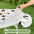 thumbnail image 5 of Halloween Pumpkin Star Pattern Round Fitted Tablecloth with Elastic Edge,Dining Table Cover Waterproof,Outdoor Round Tablecloth for Camping,Dining,Indoor and Outdoor, 5 of 7