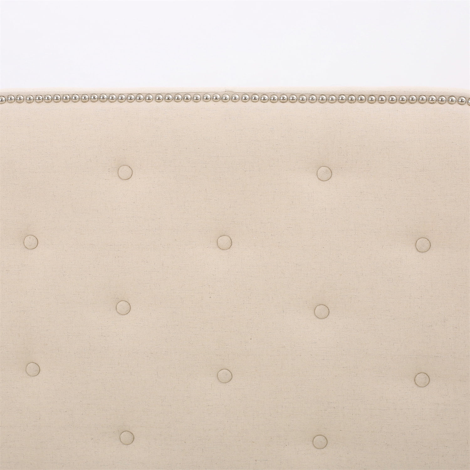 Kepooman Upholstered Headboard, Button Tufted Upholstery, Queen & Full Size, Beige Kepooman Upholstered Headboard, Button Tufted Upholstery, Queen & Full Size, Beige