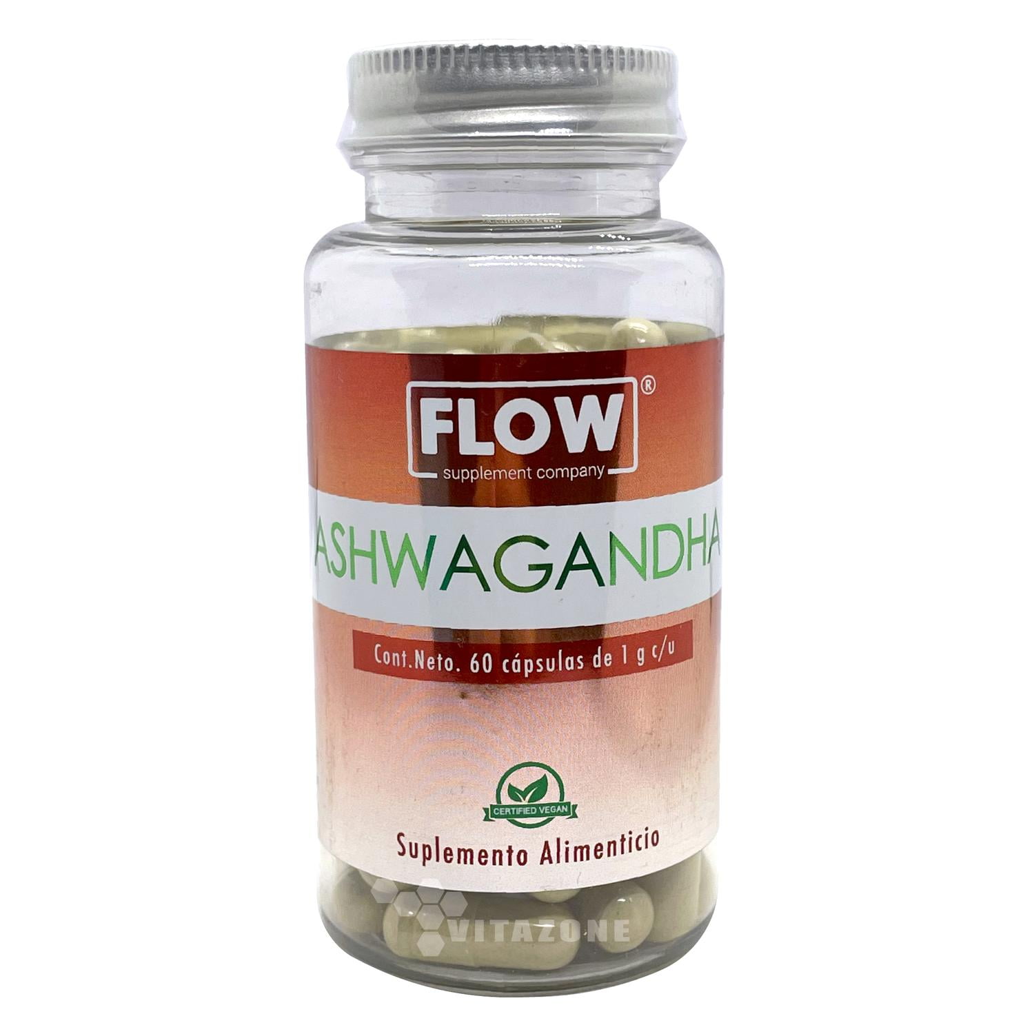 Ashwagandha 60 cápsulas Flow FLOW FLOWASHWAGANDHA | Bodega Aurrera en línea