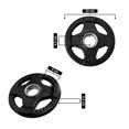 thumbnail image 4 of Par de Discos Olímpicos Tayga Rubber 4 Agarres 5 Lb, 4 of 5