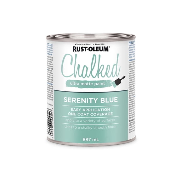 Rust-Oleum Chalked Ultra Matte Paint in Serenity Blue, 887 ml