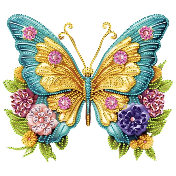 5D DIY Taladro Parcial en Forma Especial Mariposa 30x30cm
