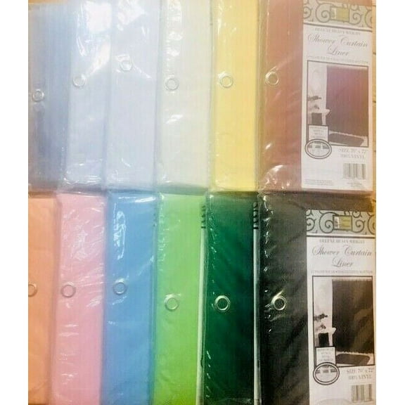 100%Vinyl Deluxe Shower Curtain Liner "Mildew Resistant, Reinforced, Magnetized"