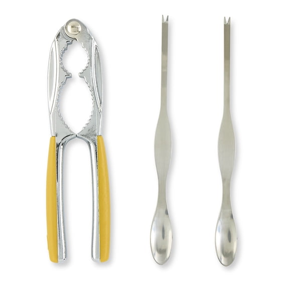 Elements by Thyme & Table 3-Piece Seafood & Nutcracker with Picks - Yellow
