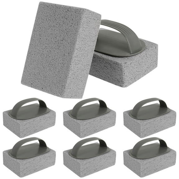 Keyohome 8 Pcs Grill Cleaning Brick with Handle Efficient Griddle Stone Cleaning Block Multifunctional Grill Cleaner for BBQ Swimming Pool Sink